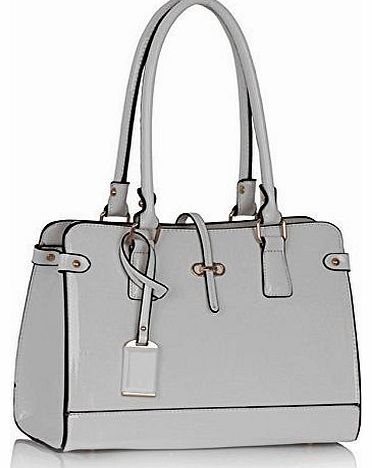 TrendStar Womens Designer Bags Patent Shoulder Celebrity Style Tote Fashion Handbag