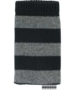 Trendz Mobile Phone Sock - Black and Grey