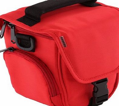Trendz Universal Bridge Protective Camera Case Bag with Zip for SLR and DSLR Cameras - Red