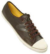 Brown Leather Plimsoles
