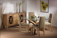 150 Dining Table & 4 Brown Chairs