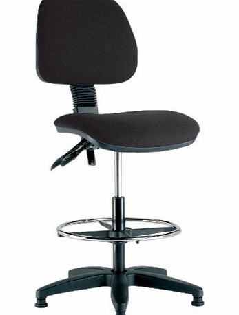 Trexus Checkout Chair Folding Backrest H390mm Seat W460xD460xH590-840mm Charcoal