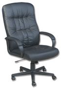 Intro Executive Armchair Leather Tilt Back H700m Seat W700xD545xH480-590mm Black