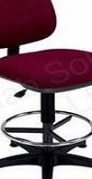 Intro Operators Chair High Rise Back H410mm Seat W490xD450xH650-780mm Burgundy