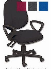 Intro Operators Chair PCB High Back H490mm Seat W490xD450xH440-560mm Charcoal