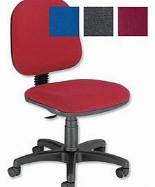 Office Operator Chair Medium Back H425m W455xD435xH425-540mm Burgundy