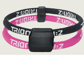 trion:z Dual Loop Magnetic/Ion Bracelet Black/Pink