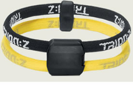 trion:z Dual Loop Magnetic/Ion Bracelet Black/Yellow