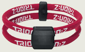 trion:z Dual Loop Magnetic/Ion Bracelet Red