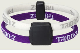 trion:z Dual Loop Magnetic/Ion Bracelet White/Purple