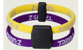 trion:z Dual Loop Magnetic/Ion Bracelet Yellow/Purple