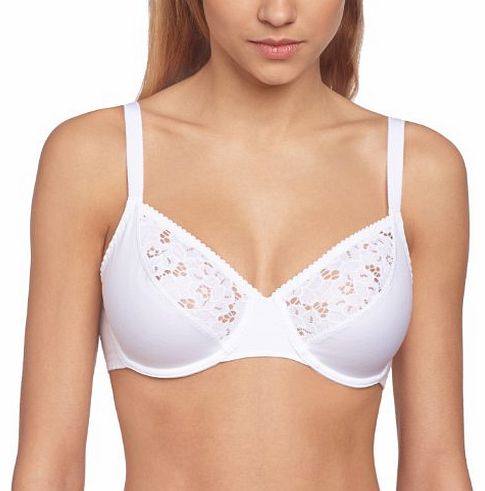 Cotton Lace Comfort Underwired Bra Full Cup Womens Bra 36C