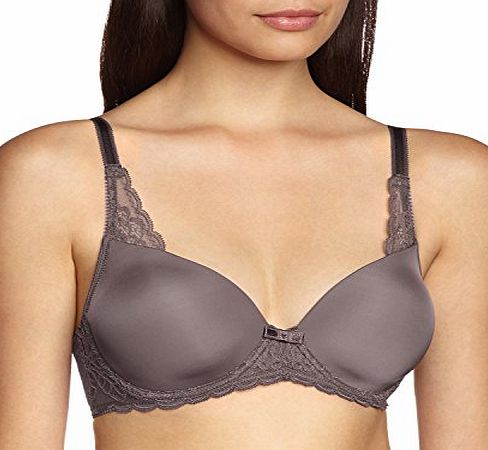 Triumph Womens Amourette Spotlight WHP Wired Floral Everyday Bra, Grey (Shiver), 34D
