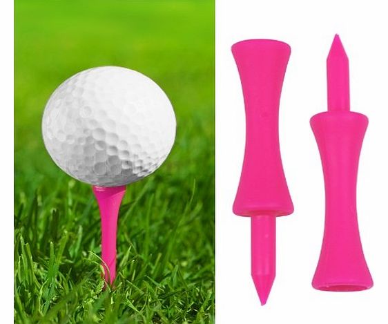 100 Bright Pink Castle Golf Tees