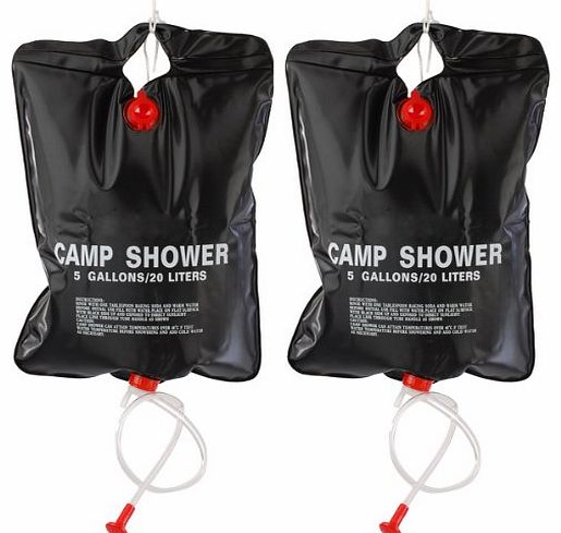 TRIXES 2 X 5 Gln Fishing Army Camp Solar Powered Camping Showers