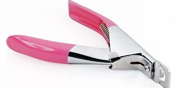 TRIXES Acrylic False Nail Tip Clipper Cutter Pink