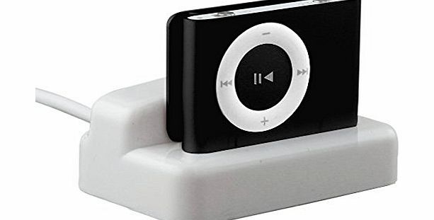 TRIXES Digiflex White USB Charger Dock Cradle Docking Station for Ipod Shuffle 2nd 3rd Gen Generation