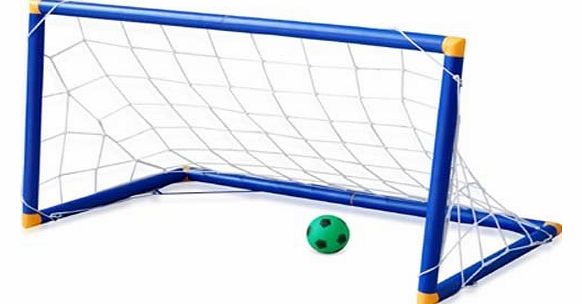 TRIXES Kids Childs Mini Football Soccer Goal Post Net Set Ball Pump Indoor Outdoor