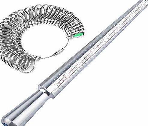 TRIXES UK Ring Sizer Mandrel Finger Gauge Jewellery Kit Tool Engagement Sizer