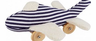 Small Striped Airplane with wheels `One size