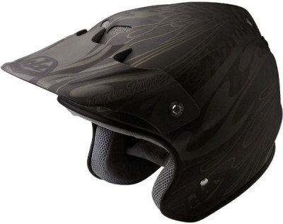 Troy Lee TLD D2 Carbon OPEN Face Helmet Flame Black