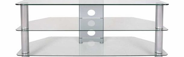 Tru Vue Tru-Vue Large Clear Glass Corner TV Stand for up to 60 inch TVs