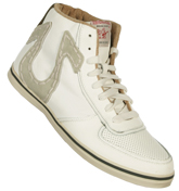 True Religion Ace Hi White Leather Trainers