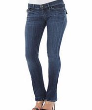 Billy blue cotton blend straight leg jeans