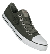 Dylan Army Green Low Canvas Shoes