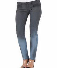 Jude grey and blue cotton skinny jeans