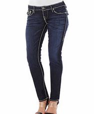 Julie dark blue cotton blend skinny jeans