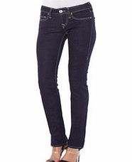 Kayla dark blue cotton midrise regular jeans