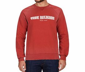 Red pure cotton logo sweatshirt