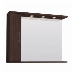 Trueshopping 1050mm Ebony Mirror Cabinet With Light