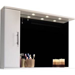 Trueshopping 1200mm Gloss White Mirror Cabinet