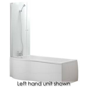 Trueshopping 1500mm Shower Bath with Front Panel