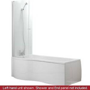 Trueshopping 1690mm Shower Bath with Front Panel