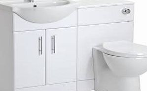 Trueshopping 550mm Bathroom White Furniture Vanity Unit