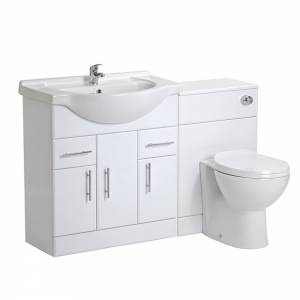 Trueshopping 750mm Vanity White Gloss Bathroom Furniture Sink