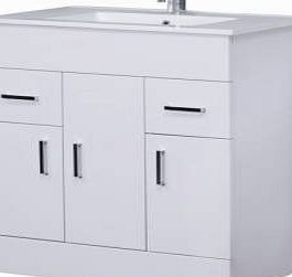 Trueshopping 800mm White Vanity Unit Ceramic Basin Sink