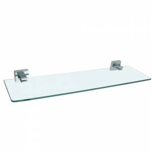 Trueshopping Bathroom Glass Shelf Square Chrome