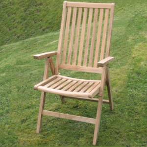 Trueshopping `Borrowdale` Teak Reclining  Chair