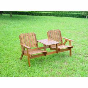 Trueshopping Hardwood Garden `Love` Seat
