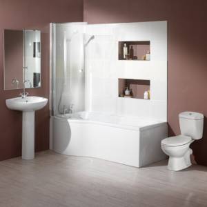 Trueshopping Modern 1700mm Shower Bath Suite