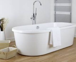 Trueshopping Modern Bathroom Oval Flat Top 1700mm x 800mm x