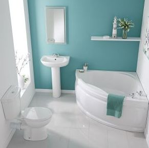Modern Bathroom Suite with 1200mm Corner Bath -