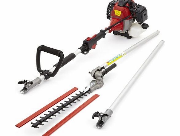 NEW TRUESHOPPING 52CC PETROL LONG REACH POLE GARDEN HEDGE TRIMMER BRANCH CUTTER WITH AIR-COOLED VERTICAL CYLINDER AND AUTOMATIC TRANSMISSION 2.2 kW 3HP - MFS520HT