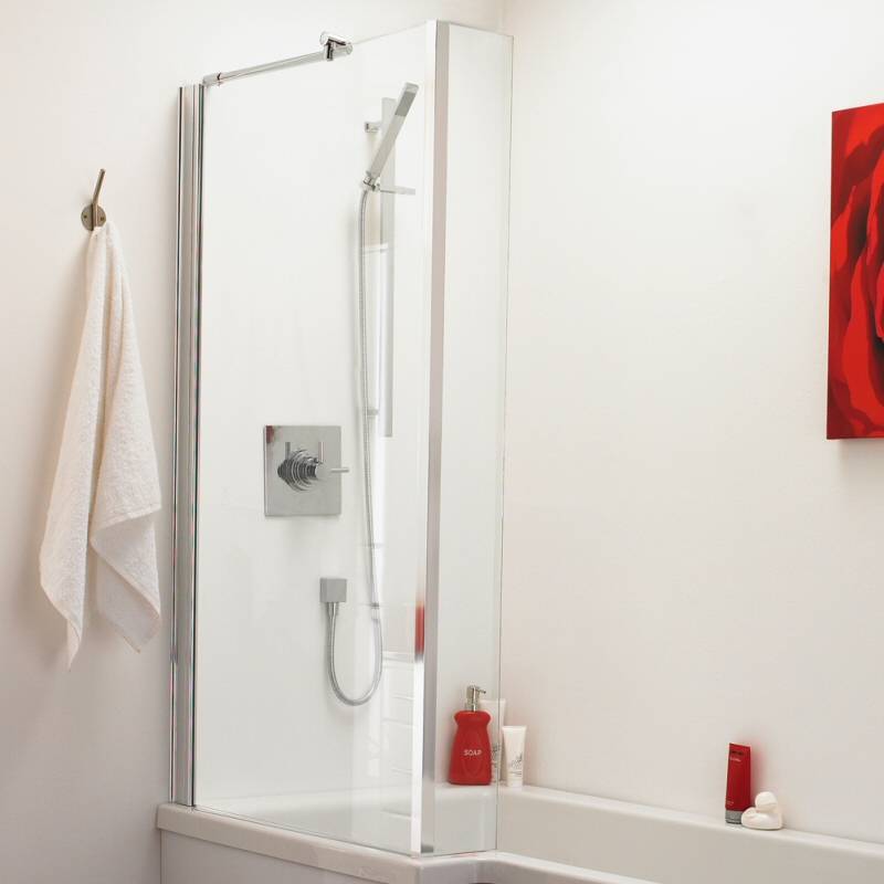 Trueshopping Square Shower Bath Screen Fixed