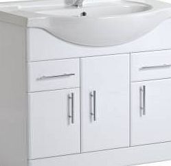 Trueshopping White Bathroom Furniture Vanity Unit Basin Sink