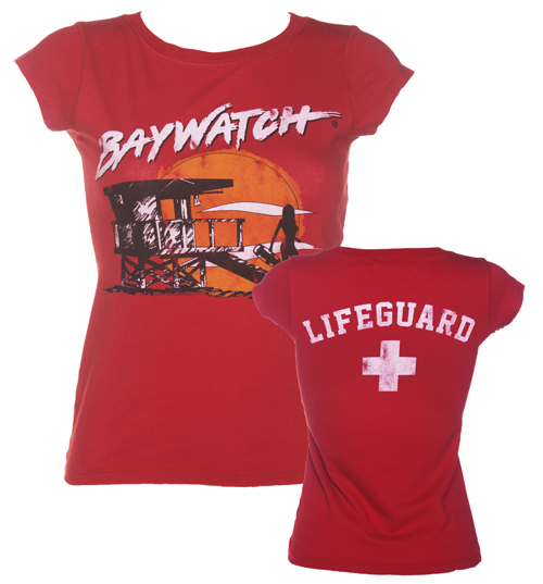 Ladies Baywatch Lifeguard Vintage T-Shirt